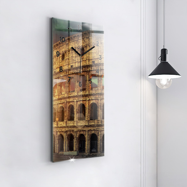 Vertical wall clock Roman Colosseum