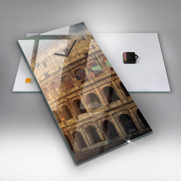 Vertical wall clock Roman Colosseum