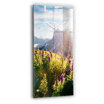 Vertical wall clock Lavender Meadow