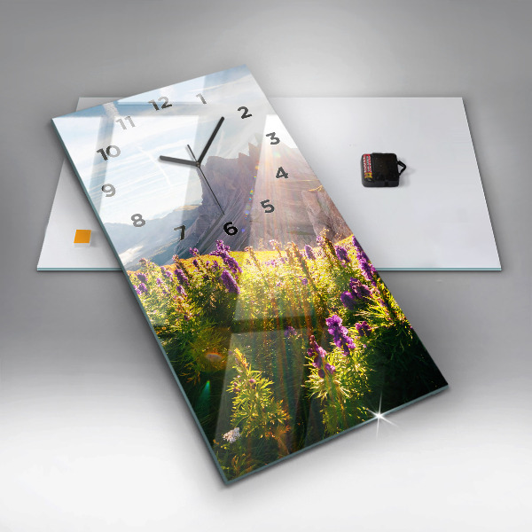 Vertical wall clock Lavender Meadow
