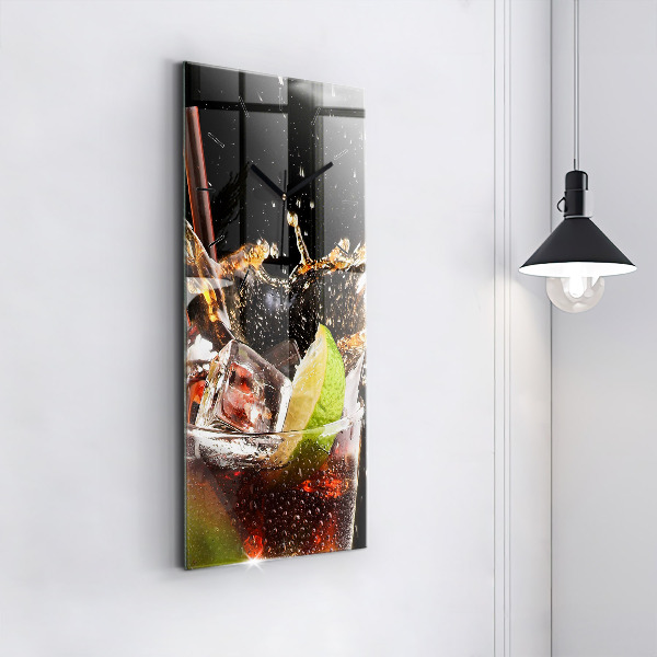 Vertical wall clock Drink with ice