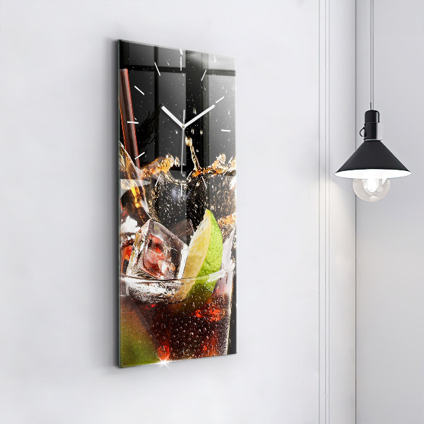 Vertical wall clock Drink with ice