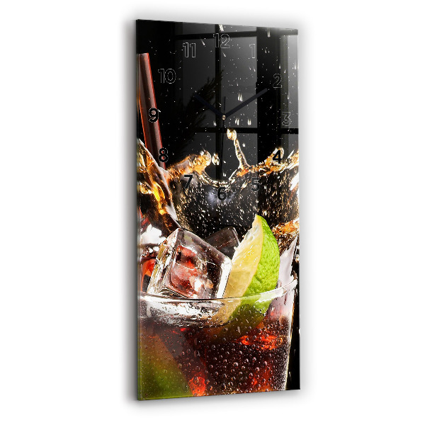 Vertical wall clock Drink with ice