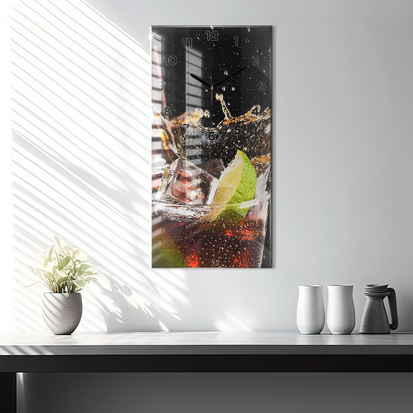 Vertical wall clock Drink with ice