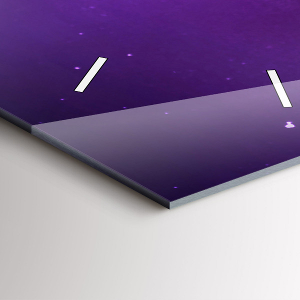 Vertical wall clock Northern lights