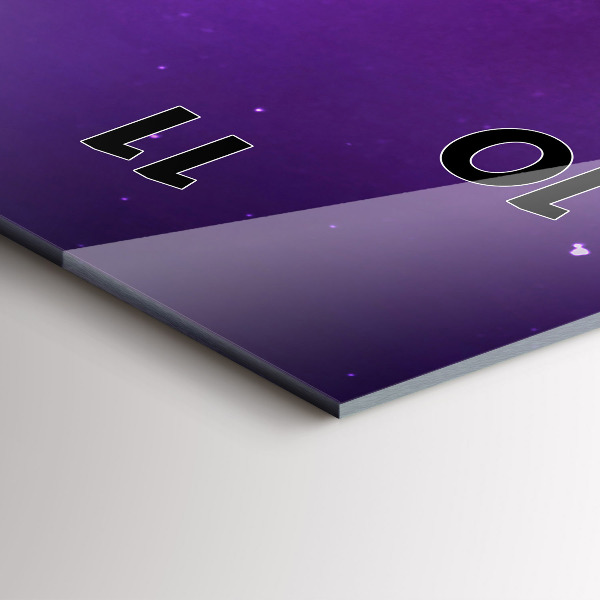 Vertical wall clock Northern lights