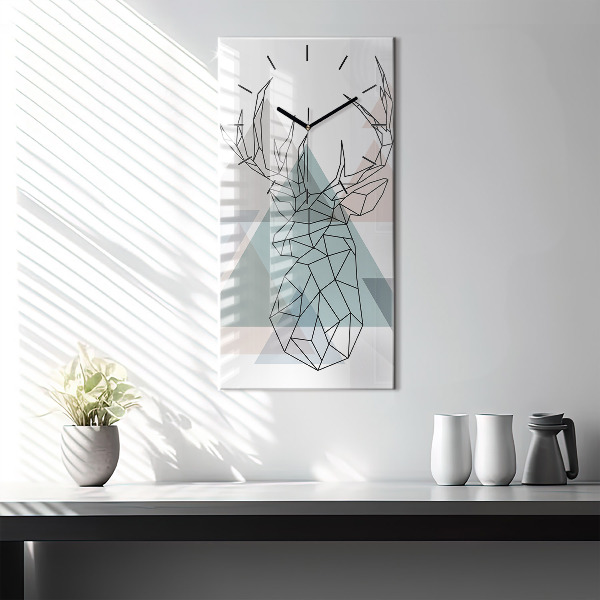Vertical wall clock Reindeer Scandinavian style
