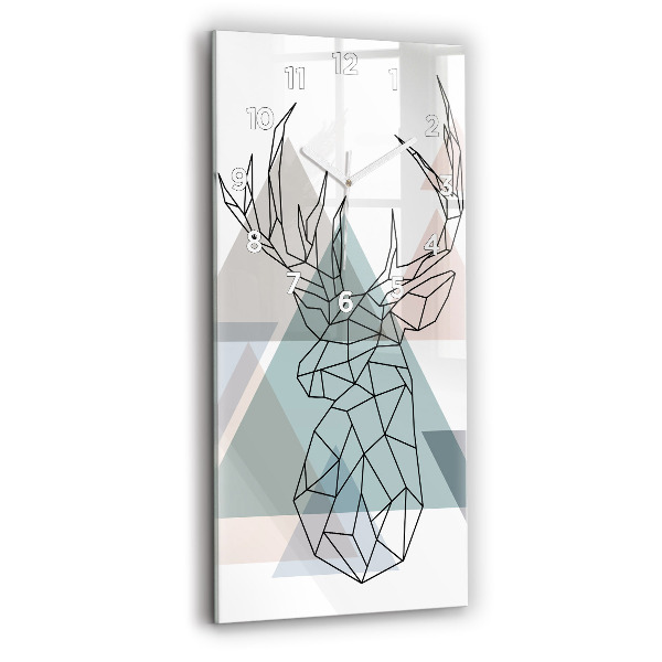 Vertical wall clock Reindeer Scandinavian style