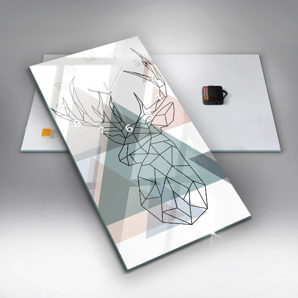 Vertical wall clock Reindeer Scandinavian style