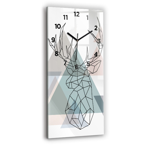 Vertical wall clock Reindeer Scandinavian style