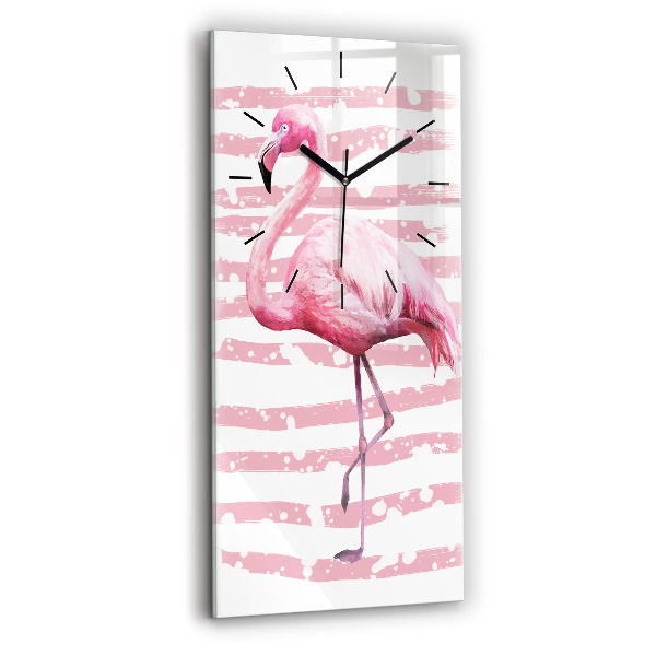 Vertical wall clock Flamingo Graphic
