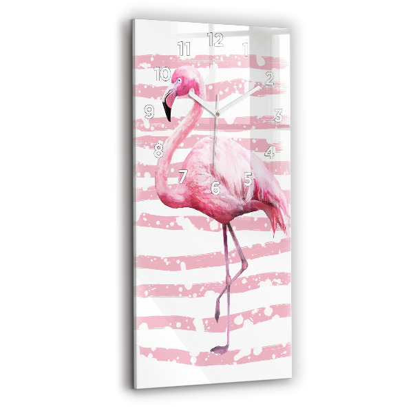 Vertical wall clock Flamingo Graphic