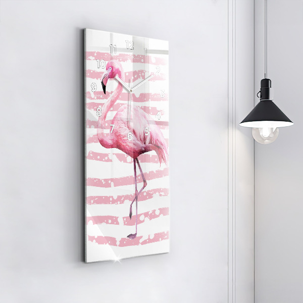 Vertical wall clock Flamingo Graphic