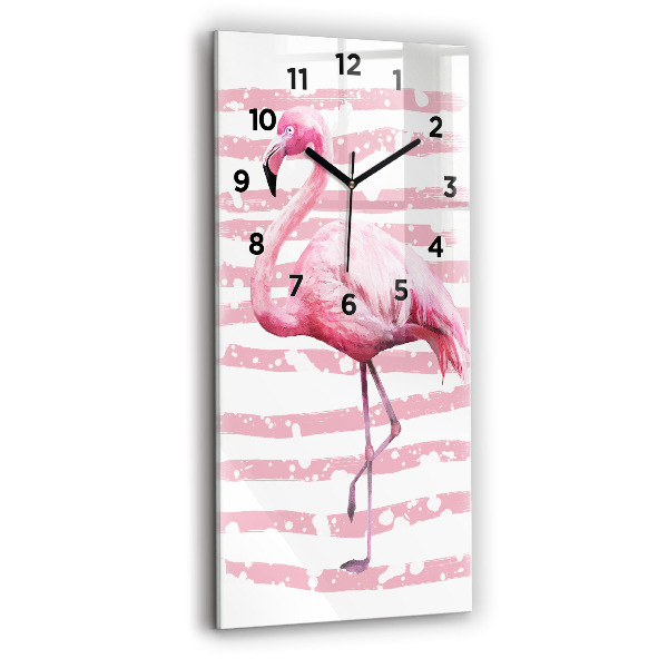 Vertical wall clock Flamingo Graphic