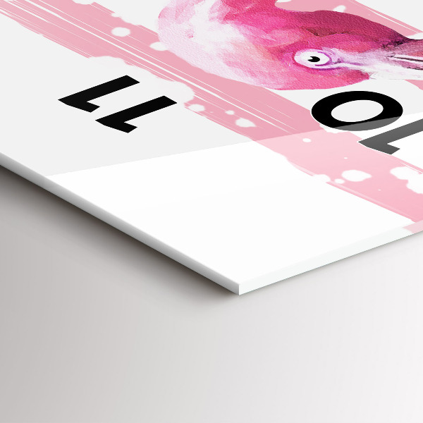 Vertical wall clock Flamingo Graphic