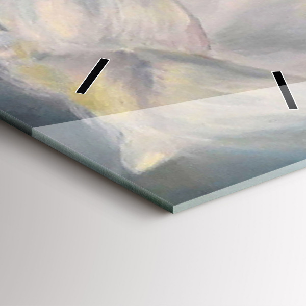 Vertical wall clock Beautiful woman with a horse