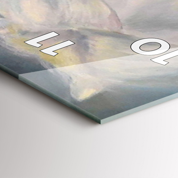 Vertical wall clock Beautiful woman with a horse