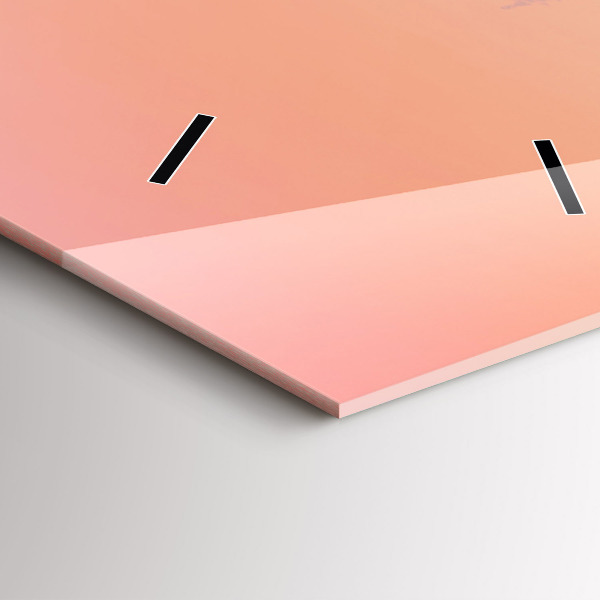 Vertical wall clock Forest in the fog