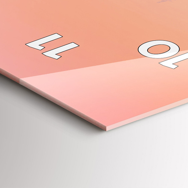 Vertical wall clock Forest in the fog