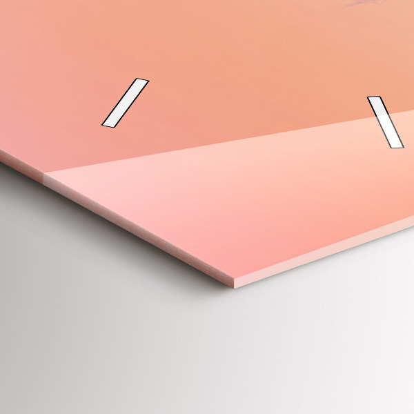 Vertical wall clock Forest in the fog