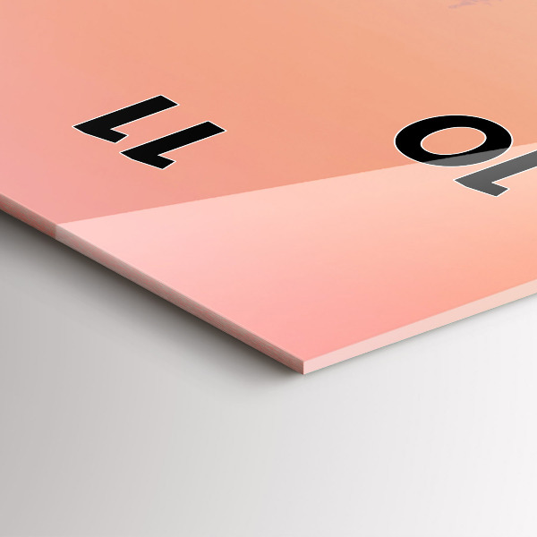 Vertical wall clock Forest in the fog