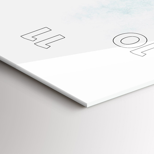 Vertical wall clock Winter forest