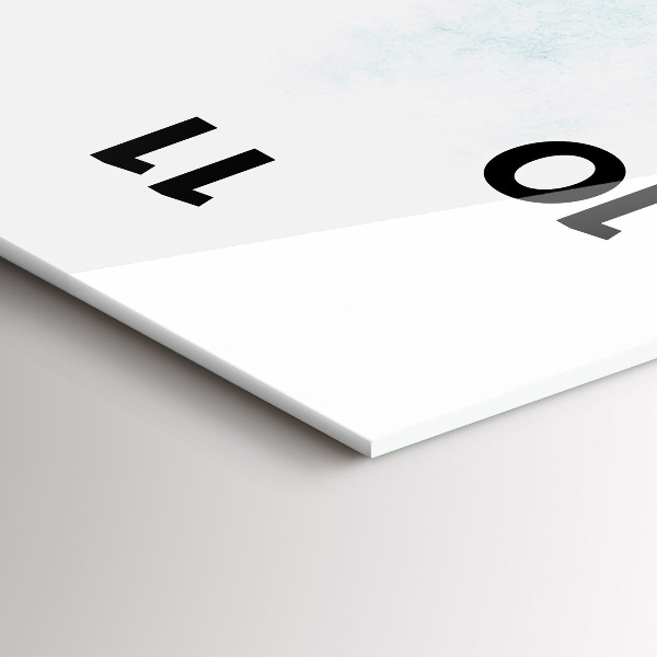 Vertical wall clock Winter forest