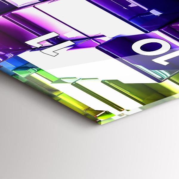 Vertical wall clock Colored cubes