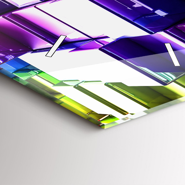 Vertical wall clock Colored cubes