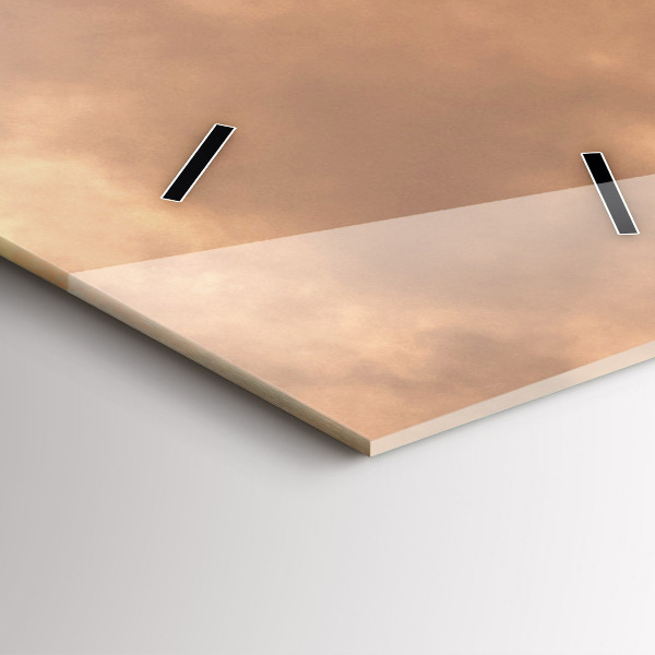 Vertical wall clock Animals and sunset