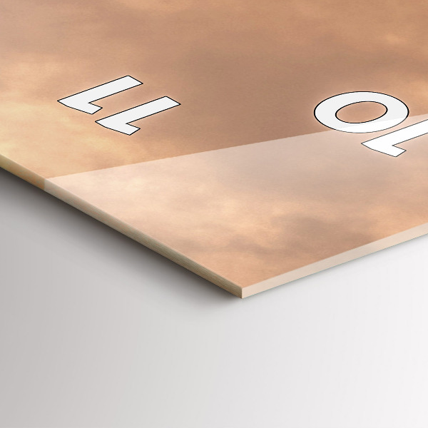 Vertical wall clock Animals and sunset