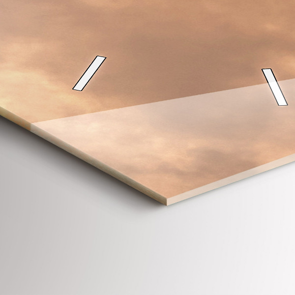 Vertical wall clock Animals and sunset