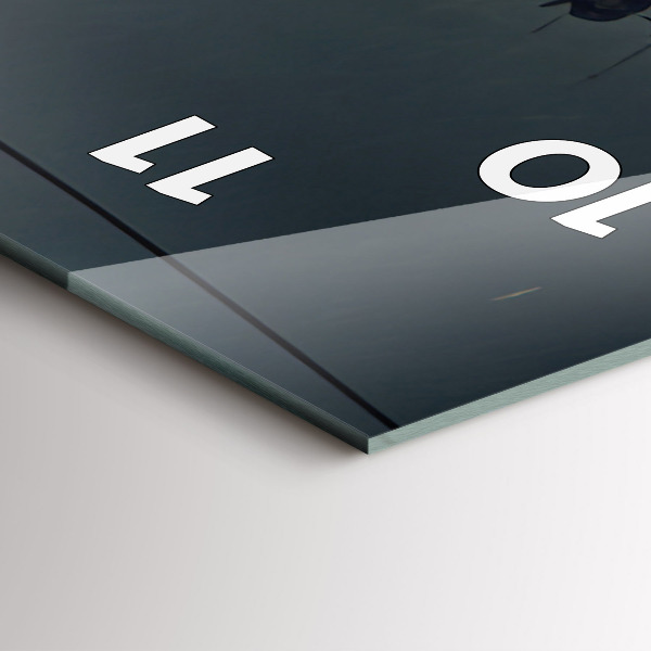 Vertical wall clock Apocalyptic building