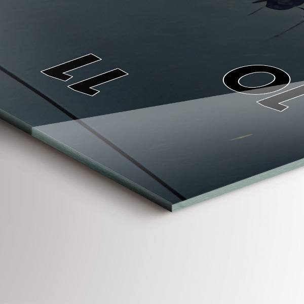 Vertical wall clock Apocalyptic building