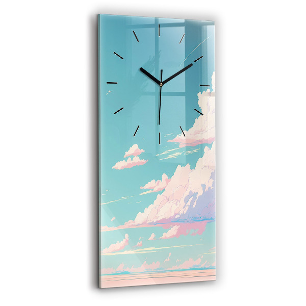 Vertical wall clock Pastel color of the sky