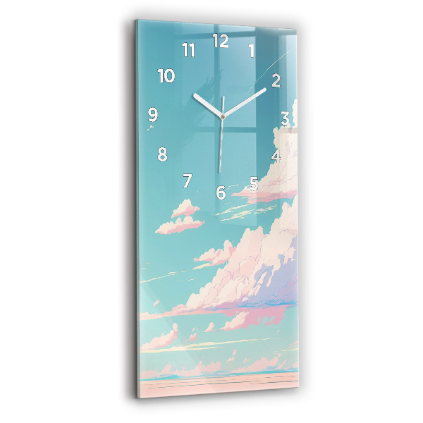 Vertical wall clock Pastel color of the sky