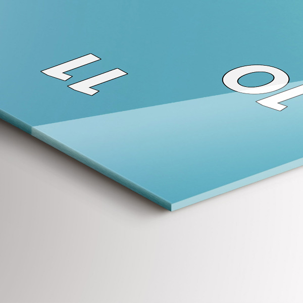 Vertical wall clock Pastel color of the sky