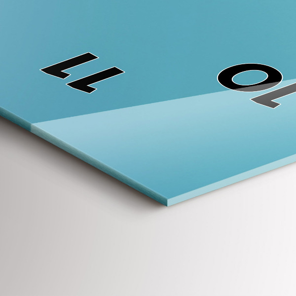 Vertical wall clock Pastel color of the sky