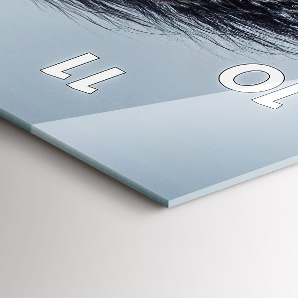 Vertical wall clock Galloping white horse