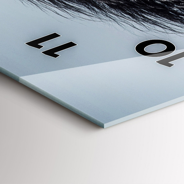 Vertical wall clock Galloping white horse