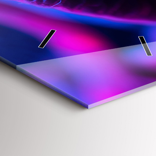 Vertical wall clock Magic colorful mushrooms