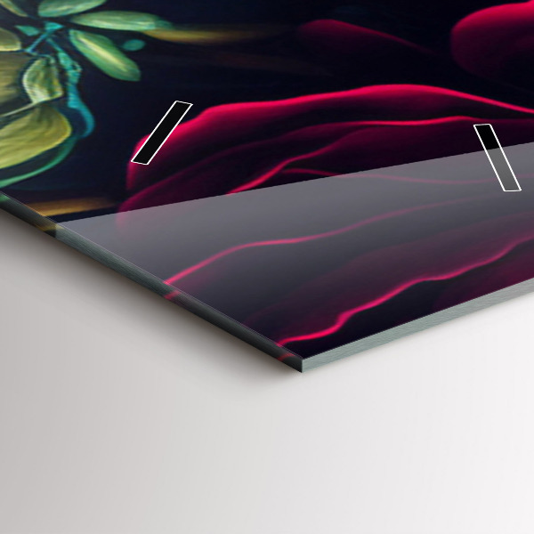 Vertical wall clock Vintage flower bouquet