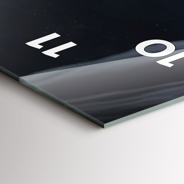 Vertical wall clock Man in front of the moon