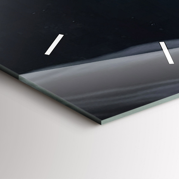 Vertical wall clock Man in front of the moon