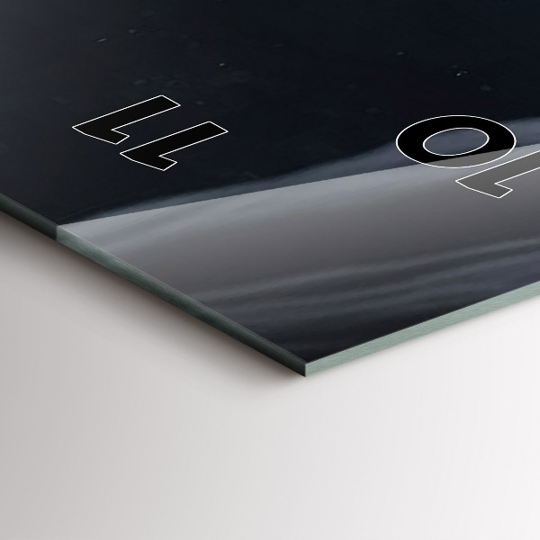 Vertical wall clock Man in front of the moon