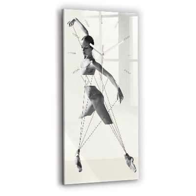 Vertical wall clock Abstract woman dancer