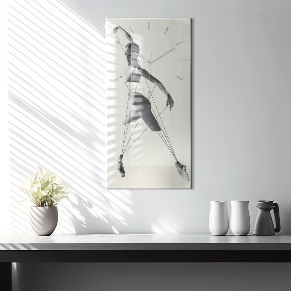 Vertical wall clock Abstract woman dancer