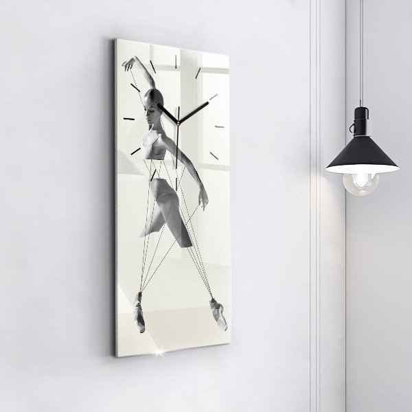 Vertical wall clock Abstract woman dancer