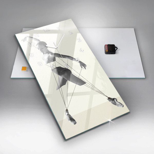 Vertical wall clock Abstract woman dancer