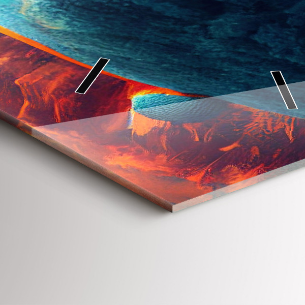 Vertical wall clock Futuristic world